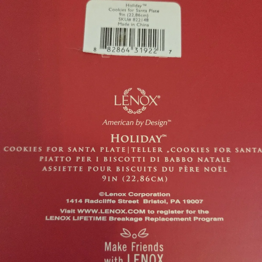 Lenox American By Design Cookies For Santa Holiday 9